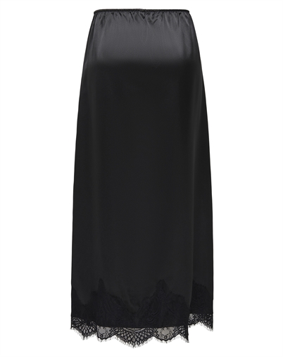 Only - ONLBella Satin Lace Nederdel - Black